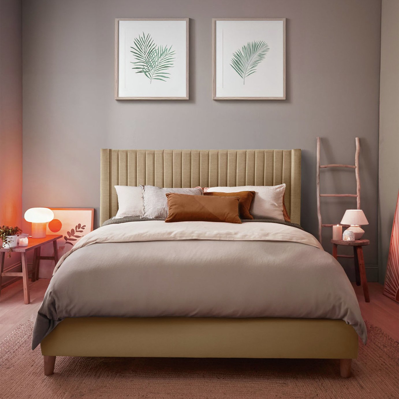 Silentnight Slumber Fabric Kingsize Headboard - Sandstone