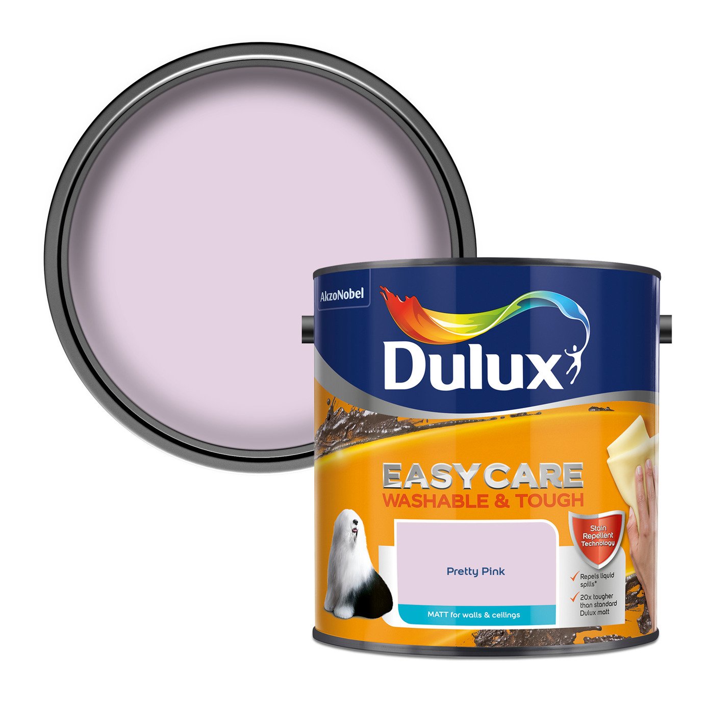Dulux Easycare W&T Matt Paint Pretty Pink - 2.5L