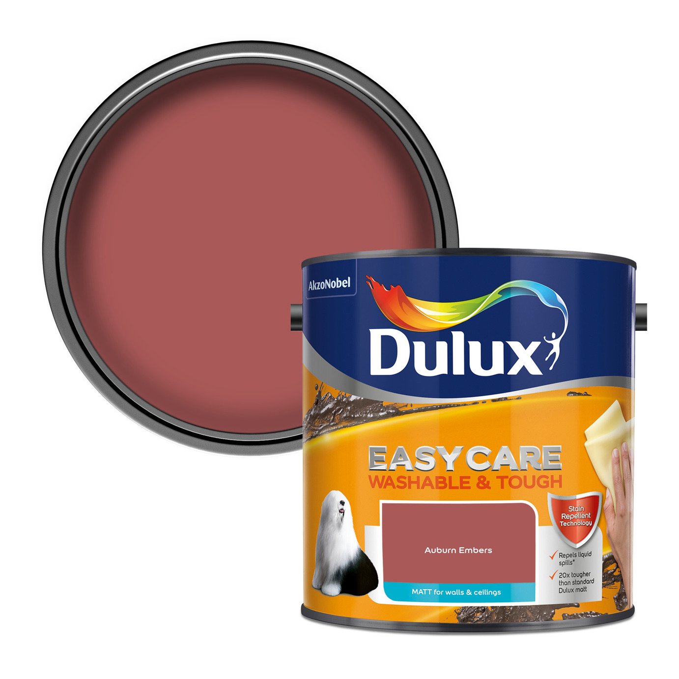 Dulux Easycare Washable & Tough Matt Auburn Embers - 2.5L