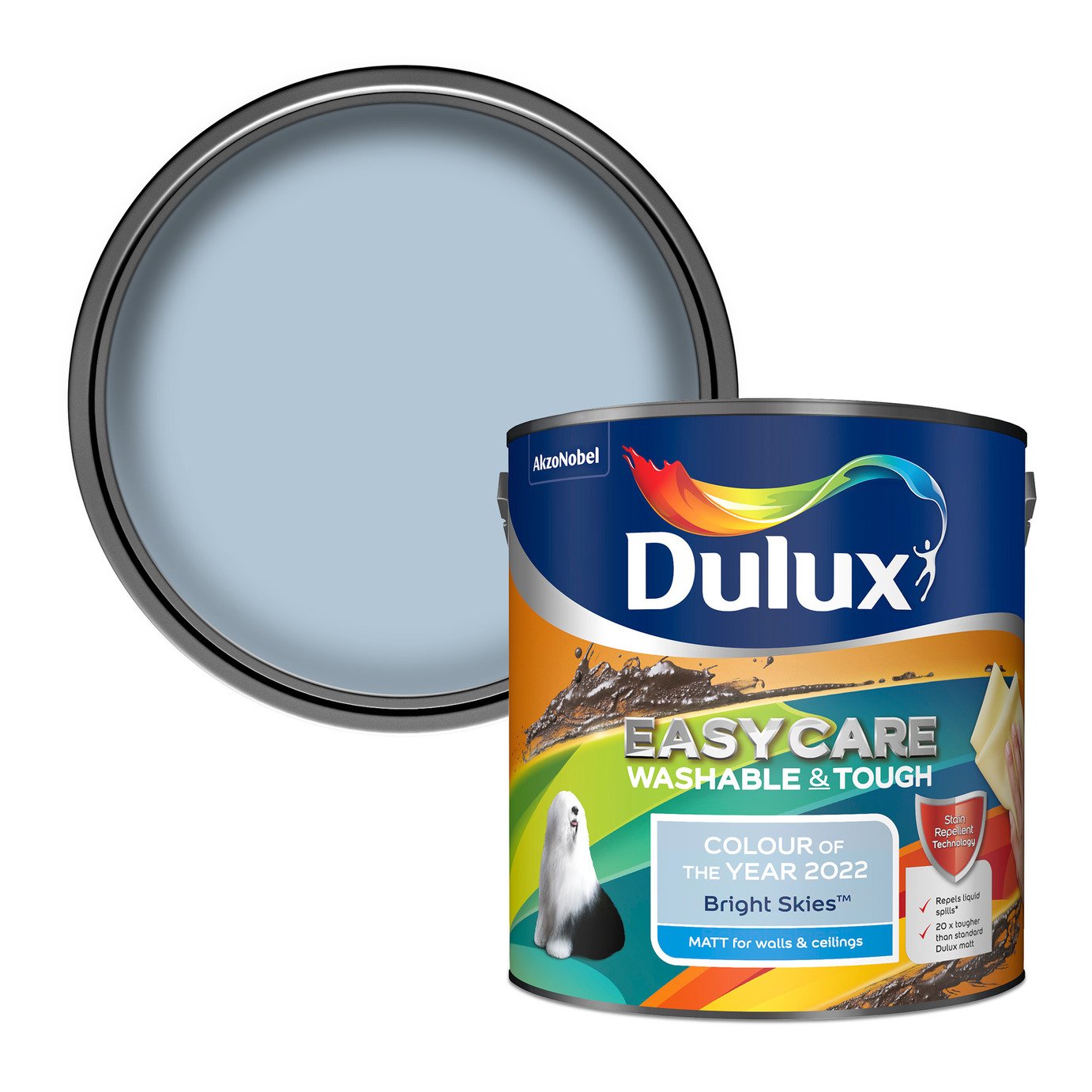 Dulux Easycare Washable & Tough Matt Bright Skies - 2.5L