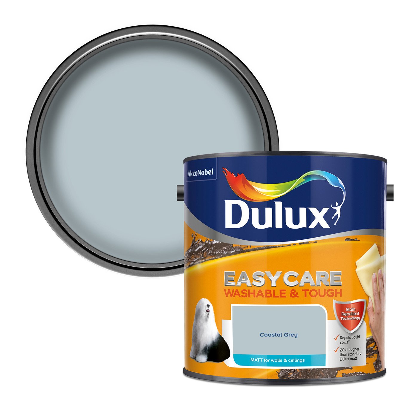Dulux Easycare Washable & Tough Matt Coastal Grey - 2.5L