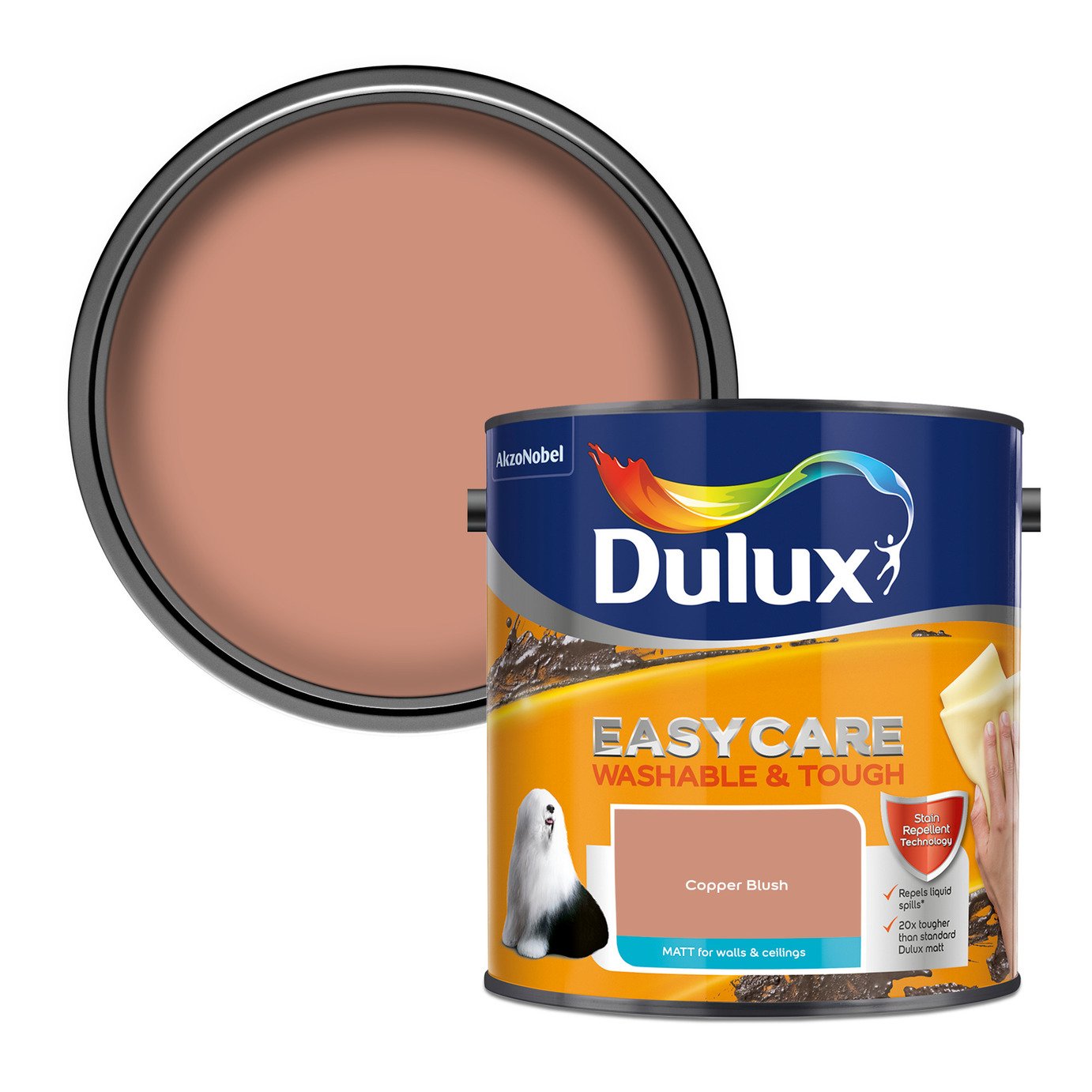 Dulux Easycare Washable & Tough Matt Copper Blush - 2.5L
