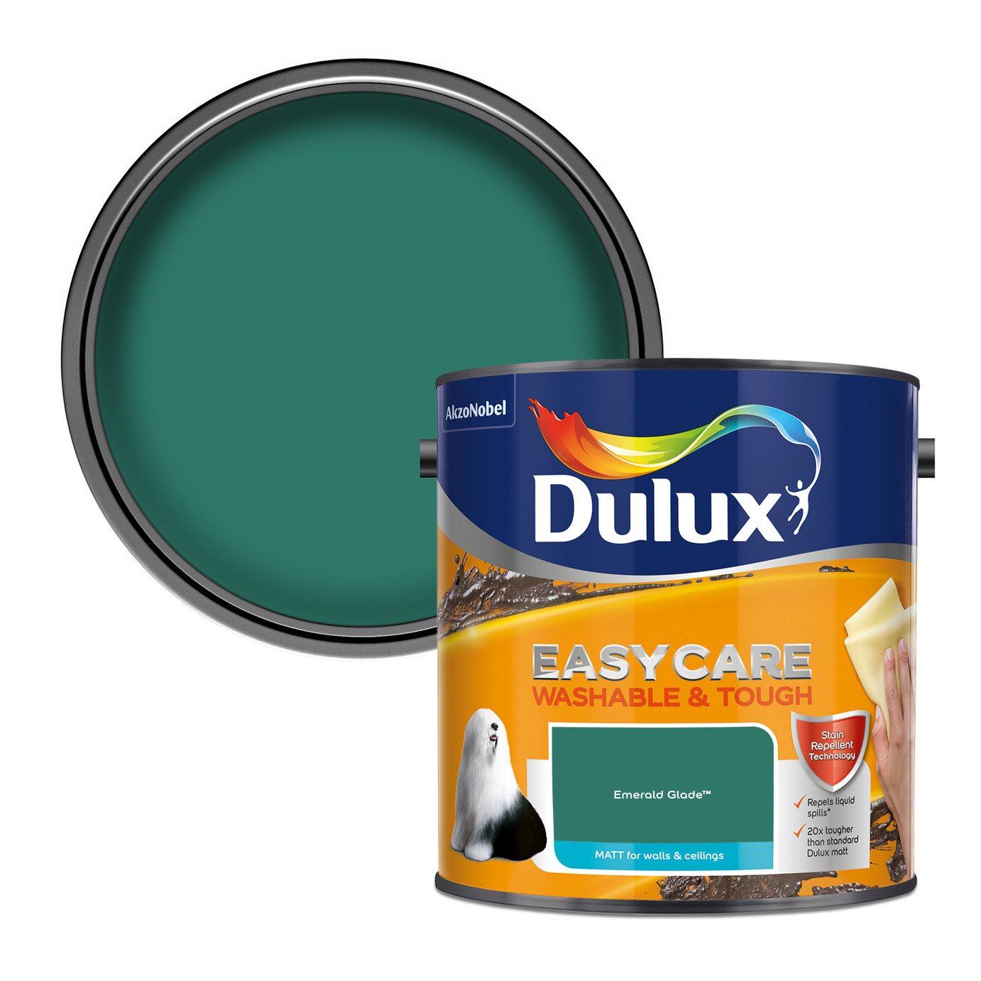 Dulux Easycare Washable & Tough Matt Emerald Glade - 2.5L