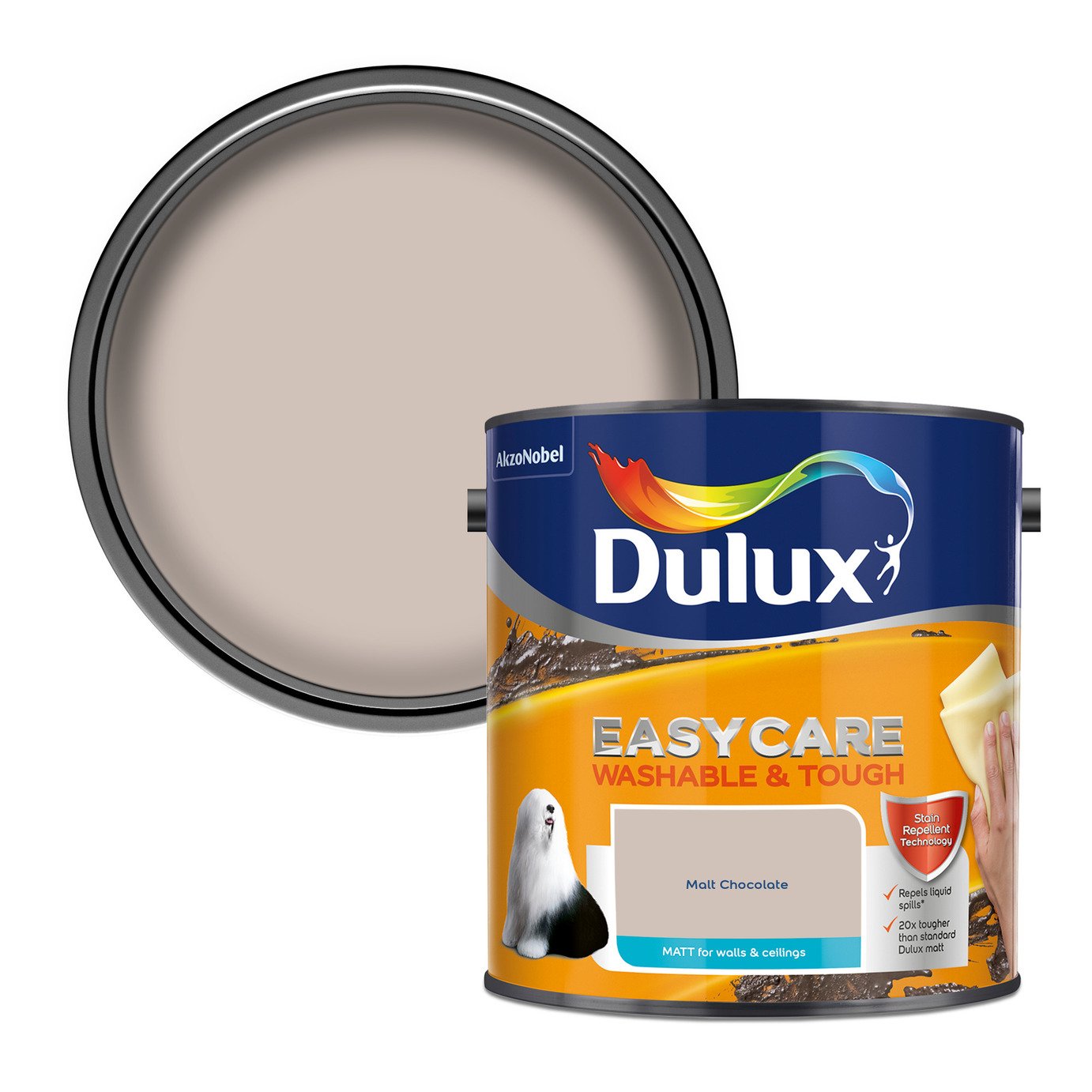 Dulux Easycare Washable & Tough Matt Malt Chocolate - 2.5L