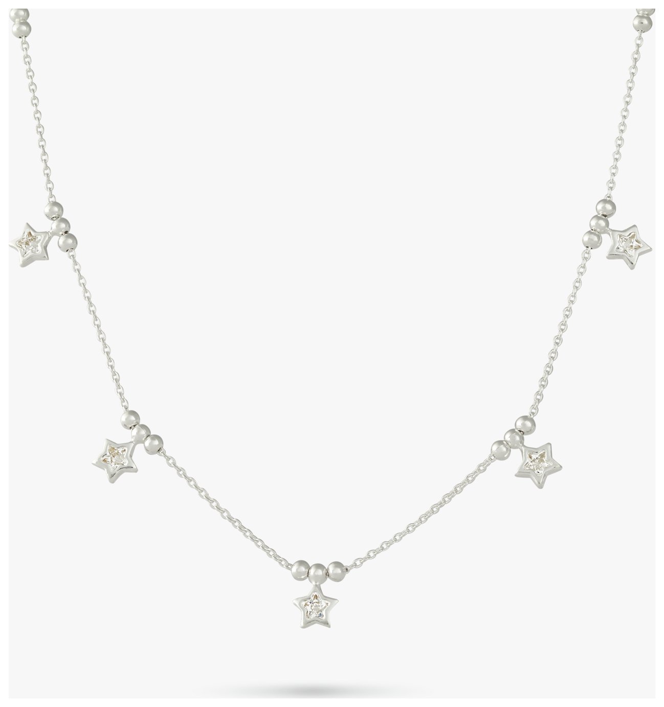 Buy Revere Sterling Silver Cubic Zirconia Stars Necklace Womens