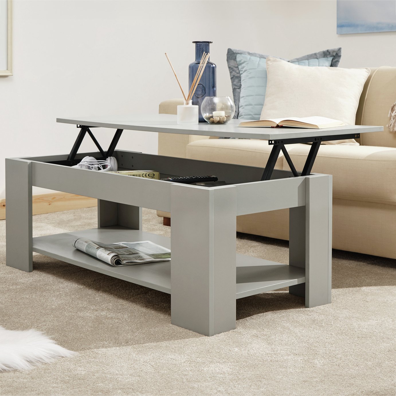 GFW Lifting Coffee Table - Grey