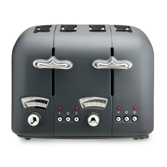 De'Longhi CT04.GY Argento Silva Toaster - Grey