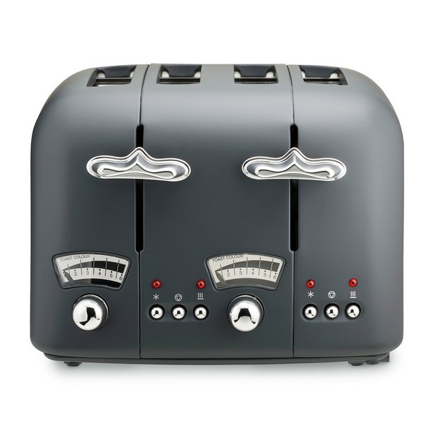 Excentriek Genealogie plannen Buy De'Longhi CT04.GY Argento Silva Toaster - Grey | Toasters | Argos