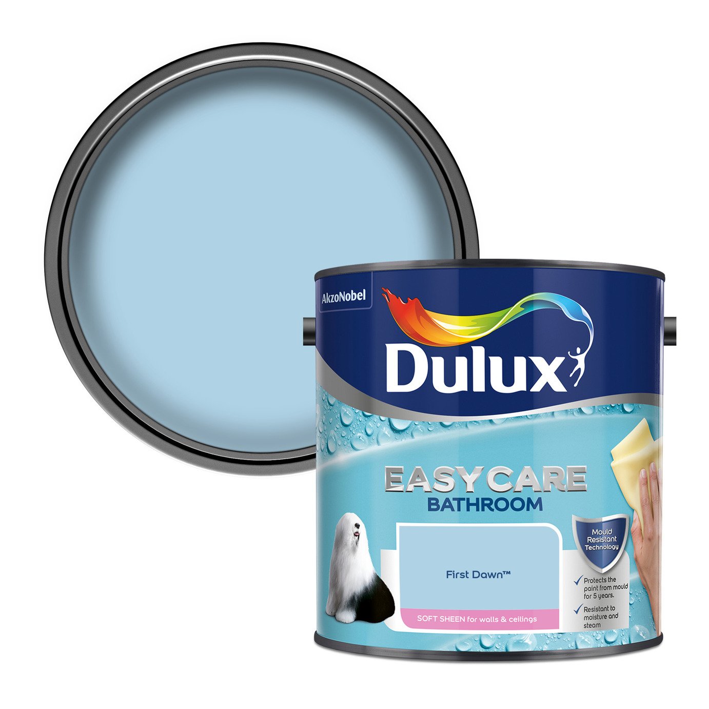 Dulux Easycare Bathroom Soft Sheen Paint First Dawn - 2.5L