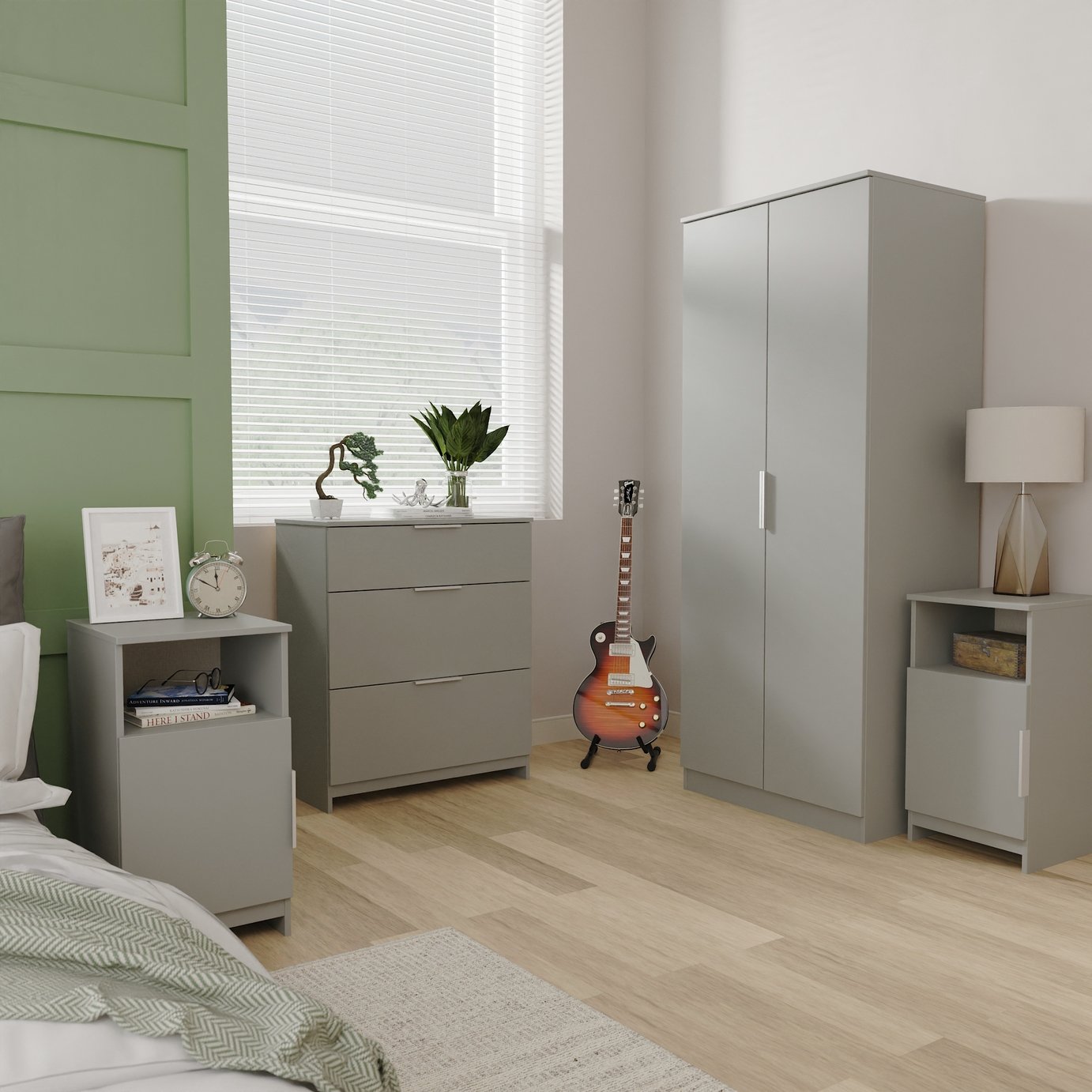 Livara Ready Assembled Orillia 4 Piece Furniture Set - Grey
