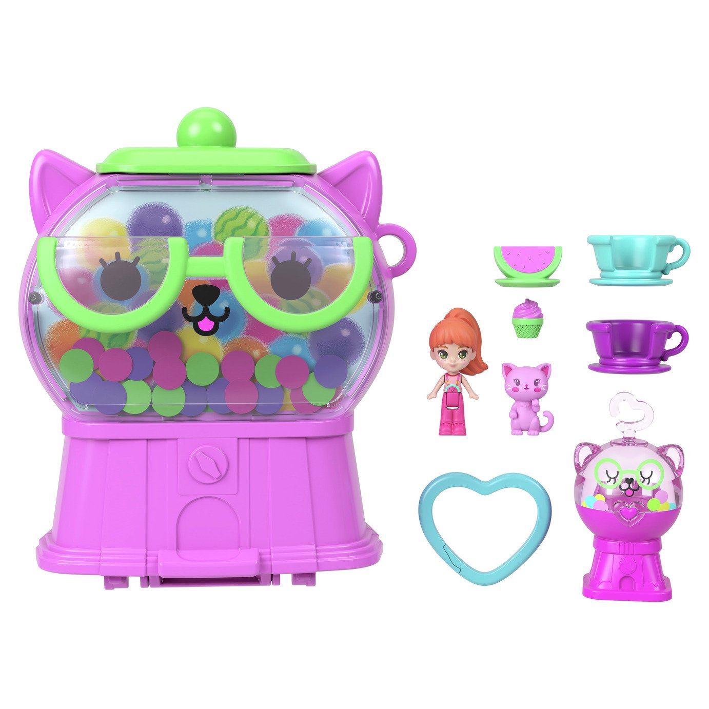 Polly Pocket Gumball Kitty Compact Doll Playset