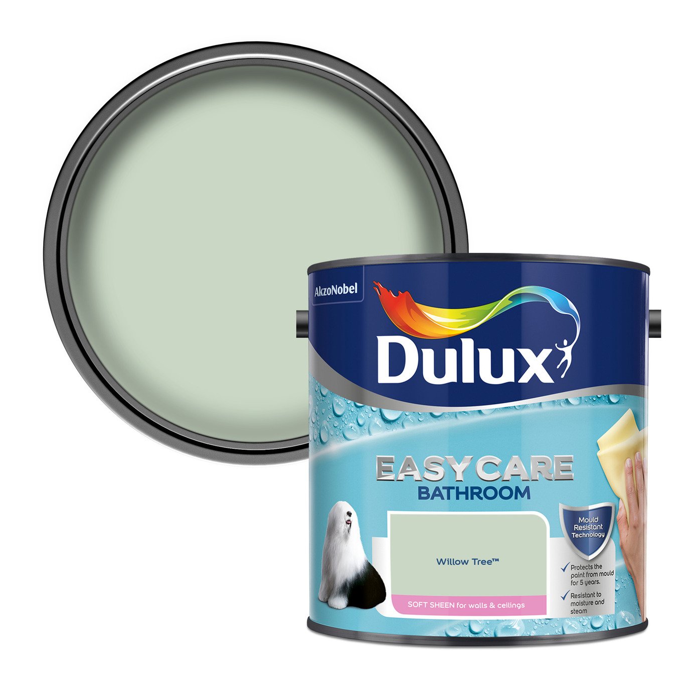 Dulux Easycare Bathroom Soft Sheen Paint Willow Tree - 2.5L
