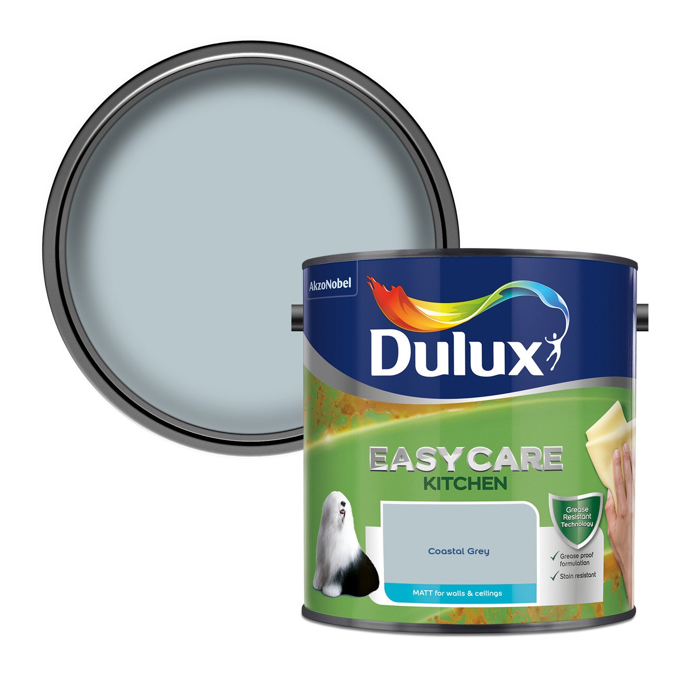Dulux Easycare Kitchen Matt Coastal Grey - 2.5L