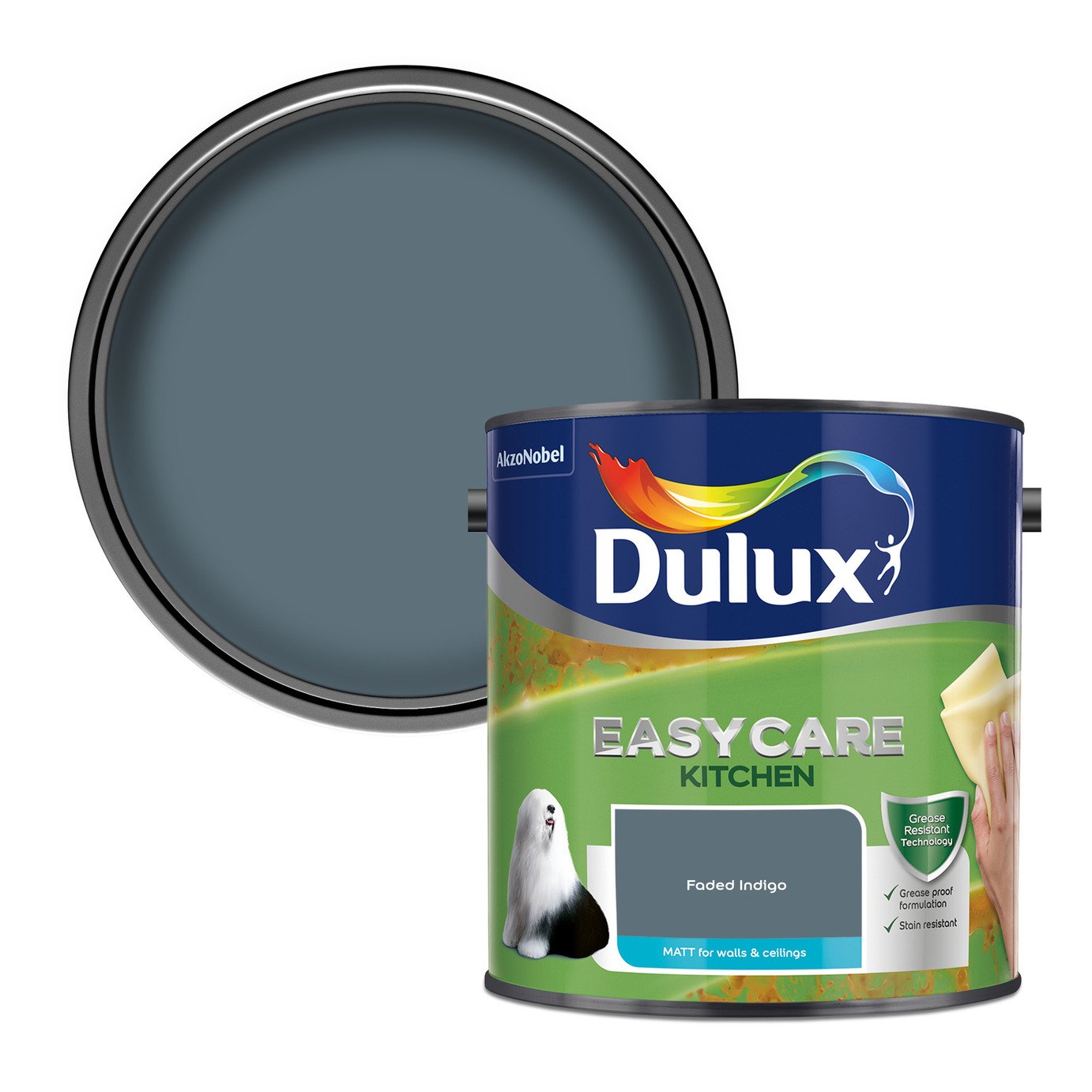 Dulux Easycare Kitchen Matt Faded Indigo - 2.5L