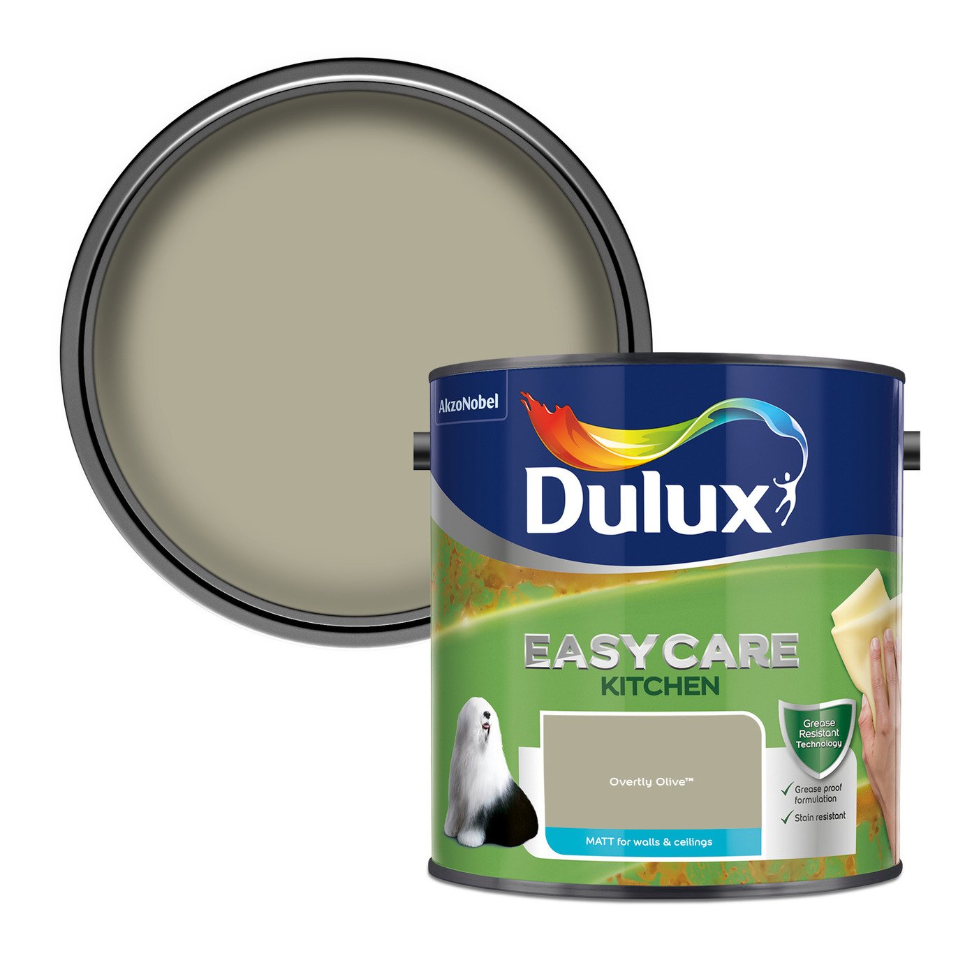 Dulux Easycare Kitchen Matt Overtly Olive - 2.5L