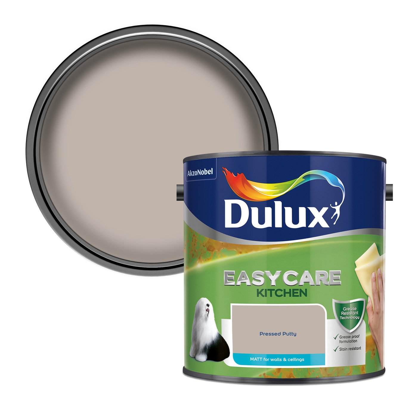 Dulux Easycare Kitchen Matt Pressed Putty - 2.5L