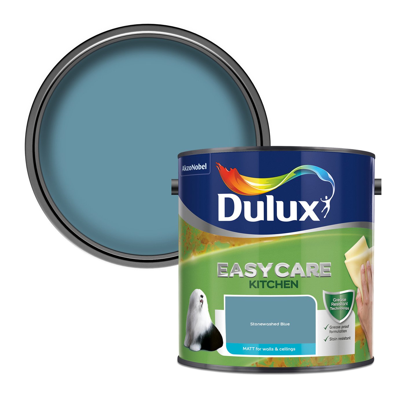 Dulux Easycare Kitchen Matt Stonewashed Blue - 2.5L