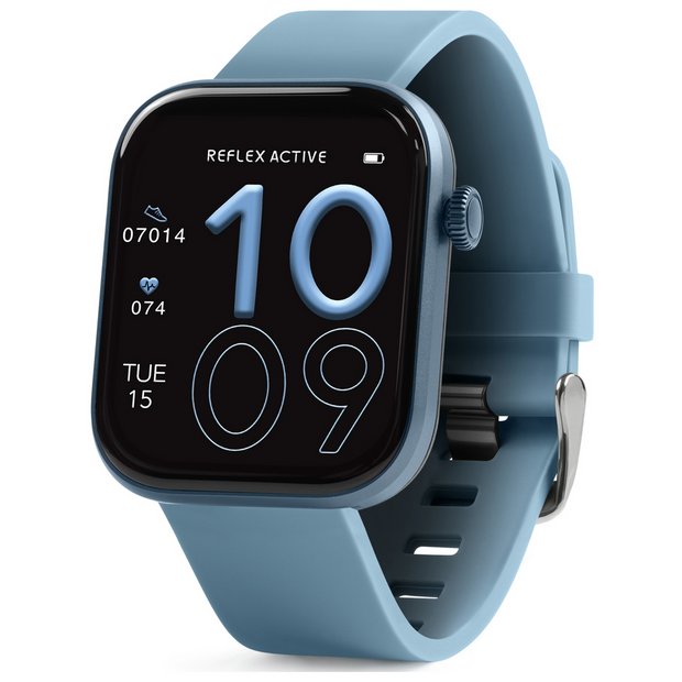 Buy Reflex Active Series 40 Blue Strap Calling Smart Watch Fitness and activity trackers Argos