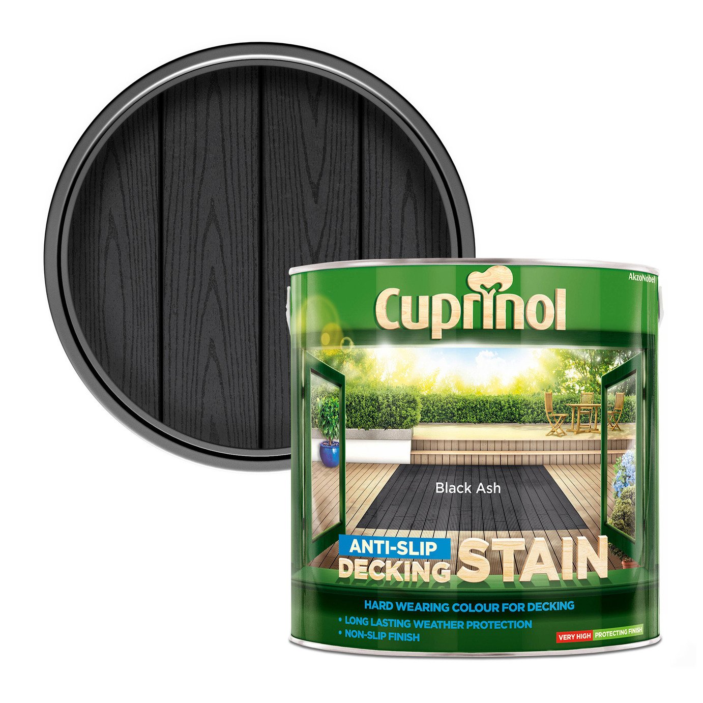 Cuprinol Anti Slip Deckstain Black Ash - 2.5L