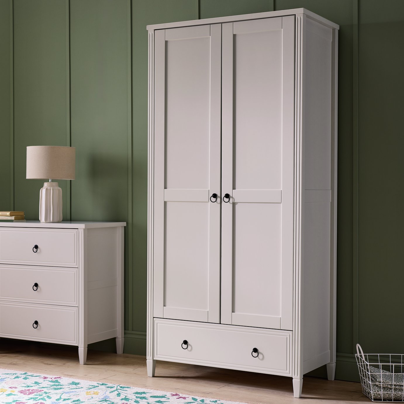 Argos Home Lucie 2 Door 1 Drawer Wardrobe - Off White