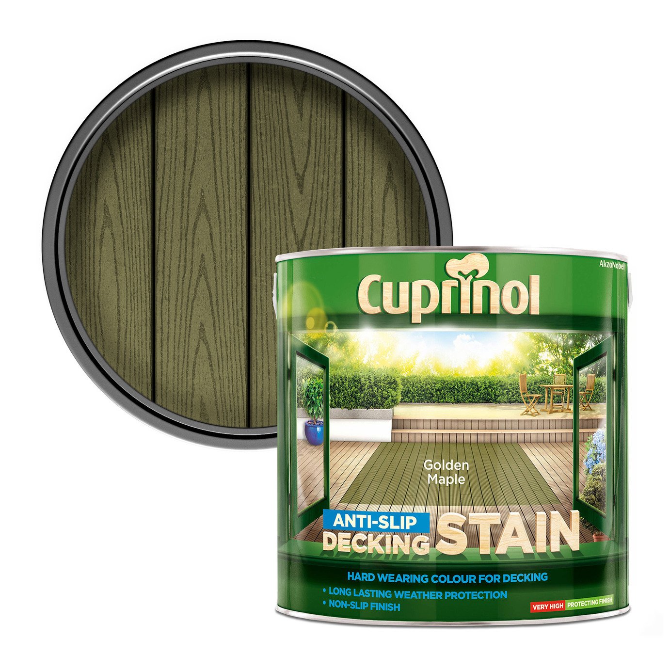 Cuprinol Anti-slip Decking Stain Golden Maple - 2.5L