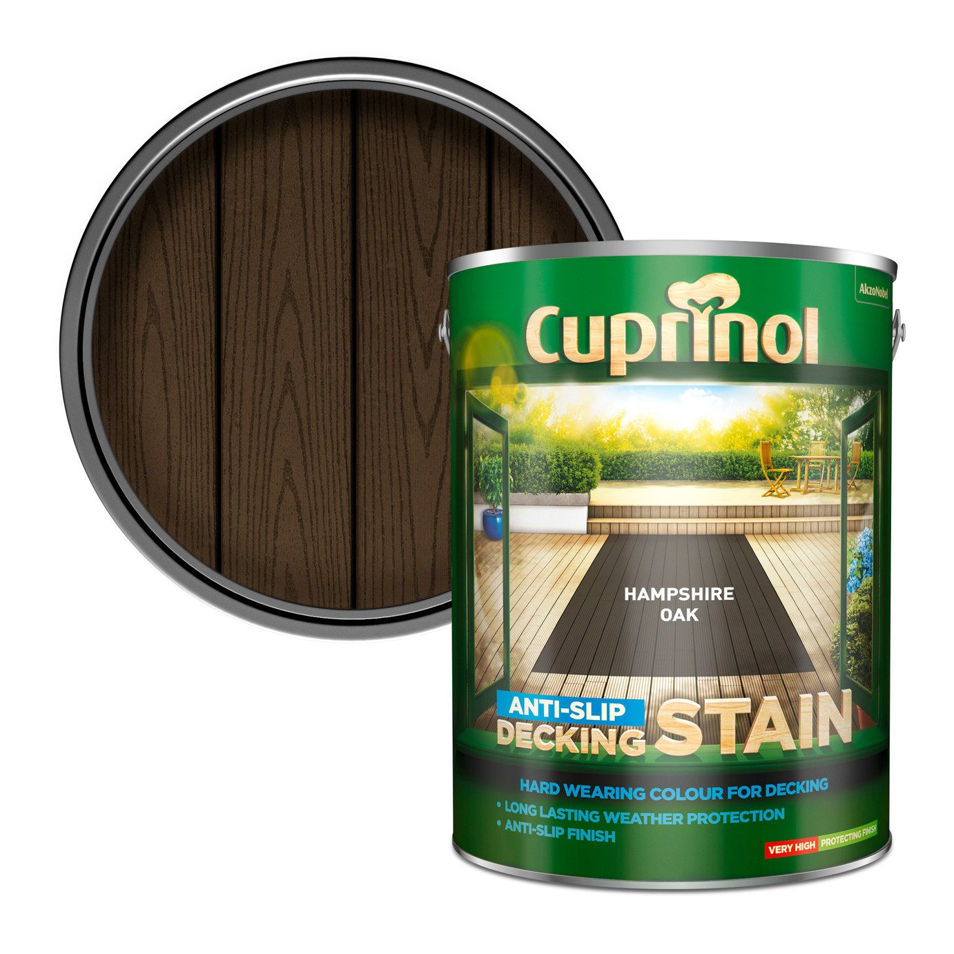 Cuprinol Anti-Slip Deckstain Hampsphire Oak - 5L