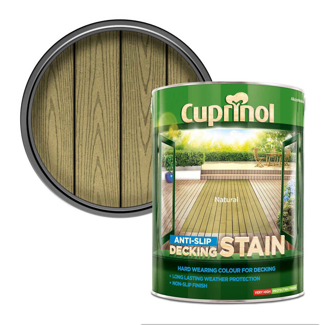Cuprinol Anti-slip Decking Stain Natural  – 5L