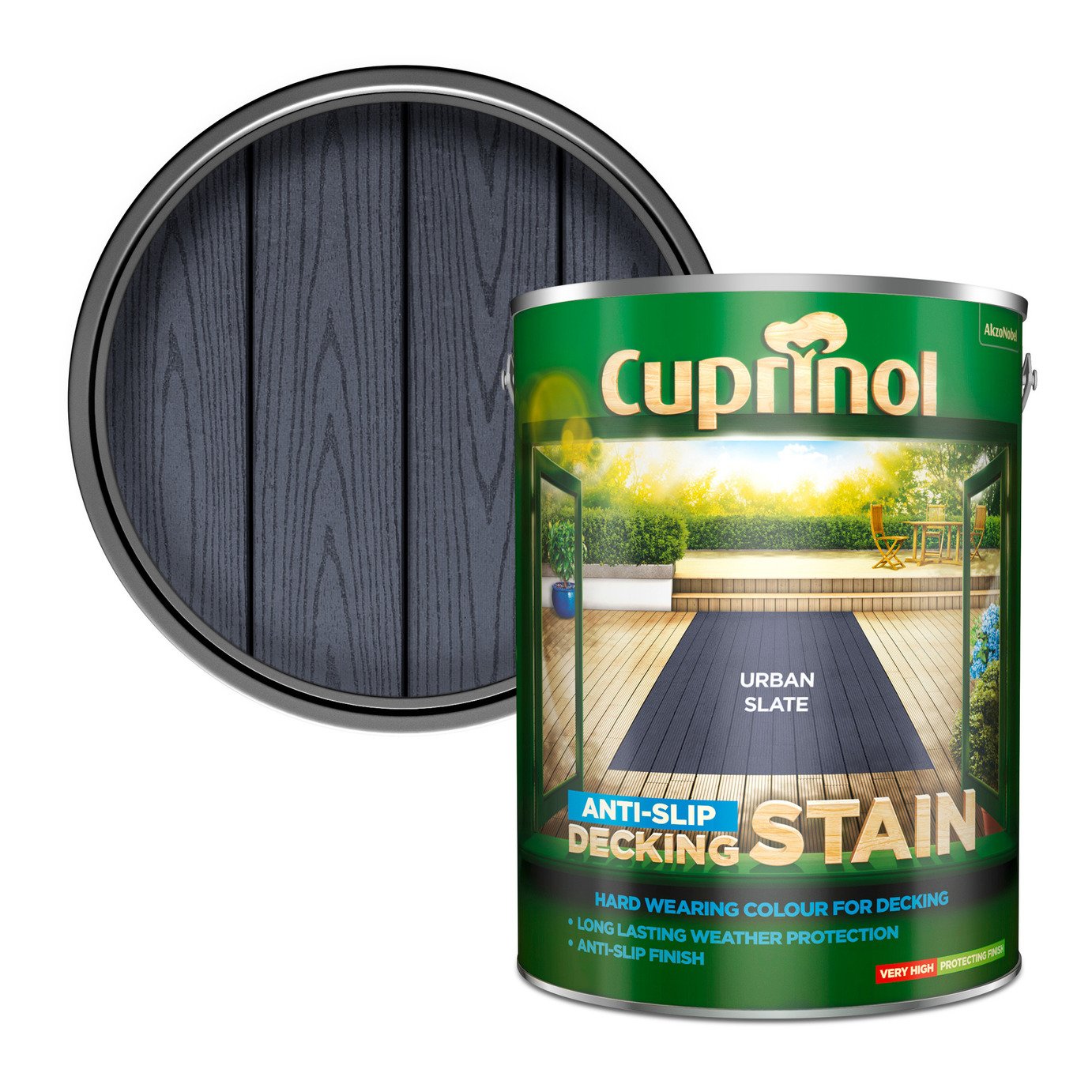 Cuprinol Anti-slip Decking Stain Urban Slate – 5L
