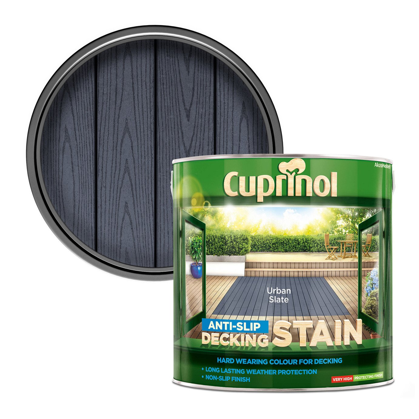 Cuprinol Anti-slip Decking Stain Urban Slate - 2.5L