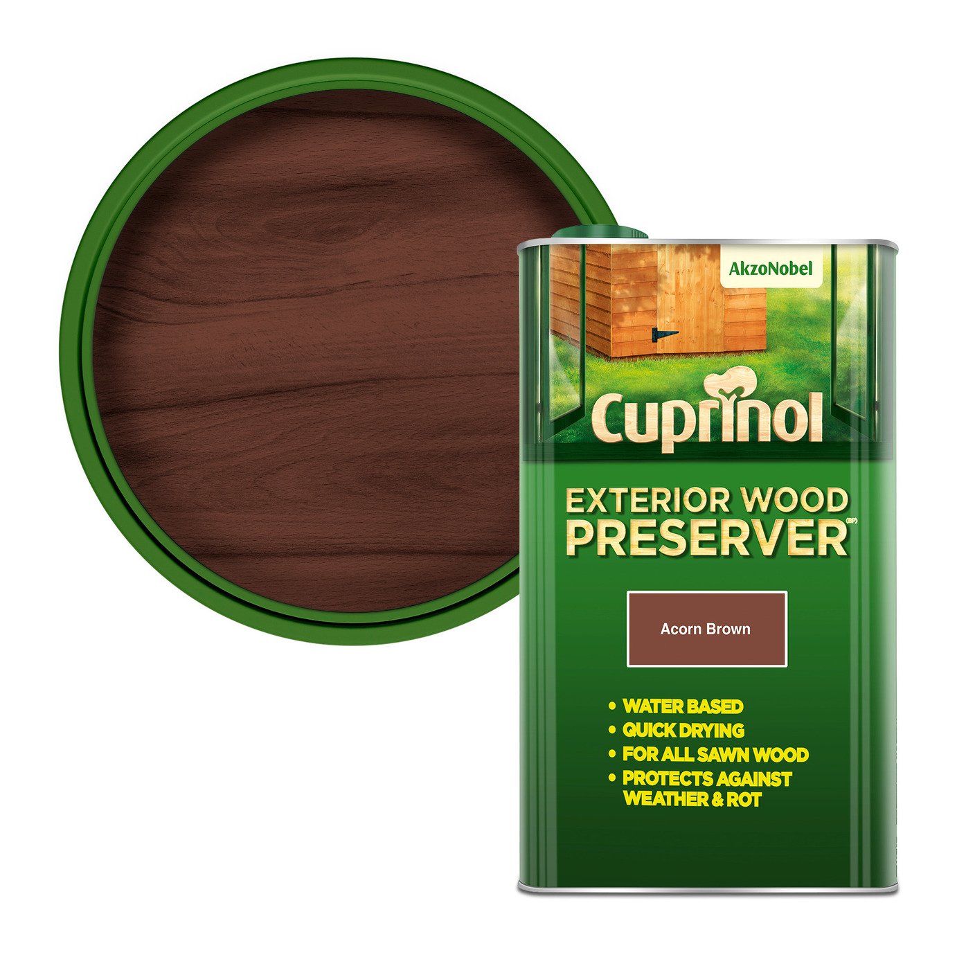 Cuprinol Exterior Wood Preserver Acorn Brown - 5L