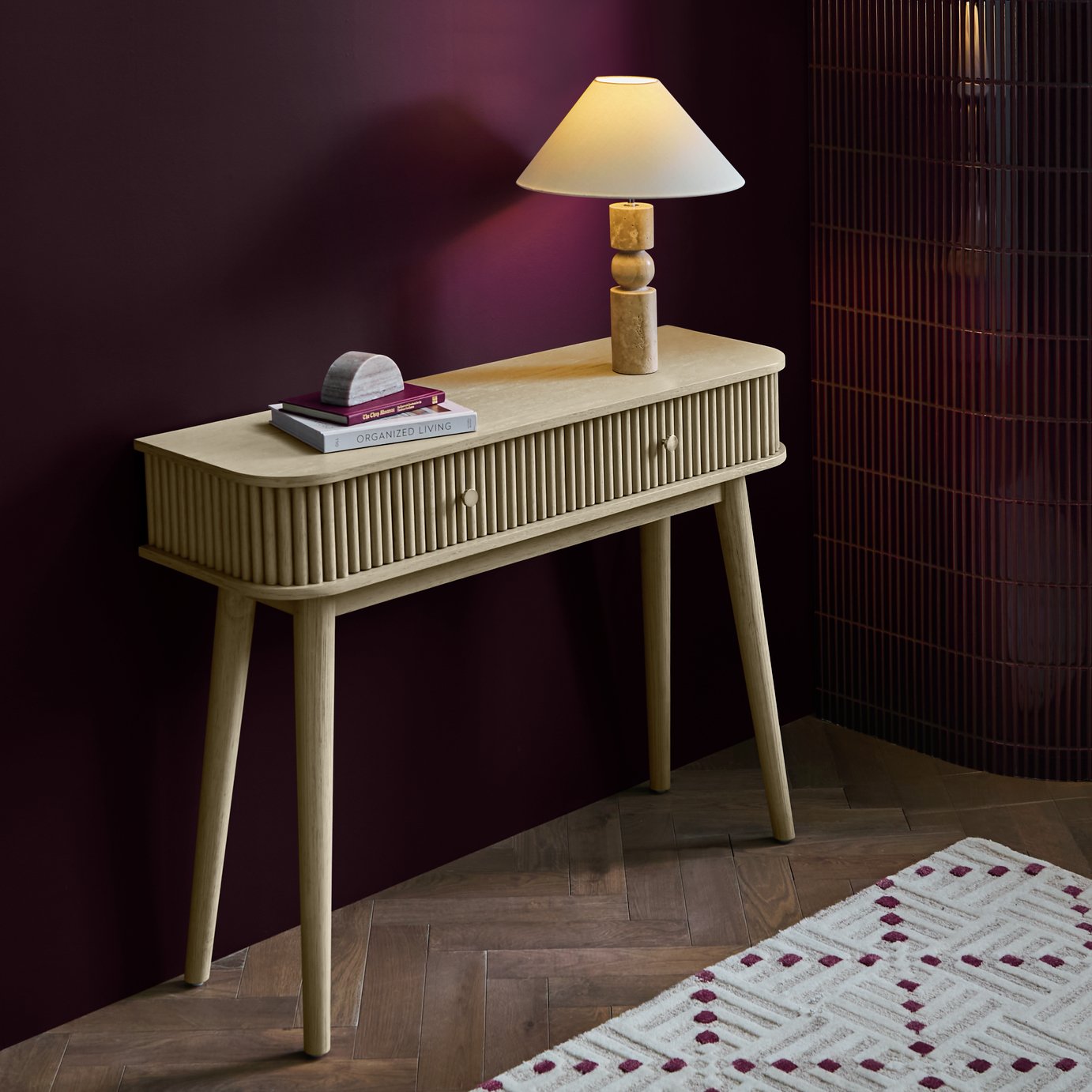 Habitat Kendi 2 drawer Console Table - Natural