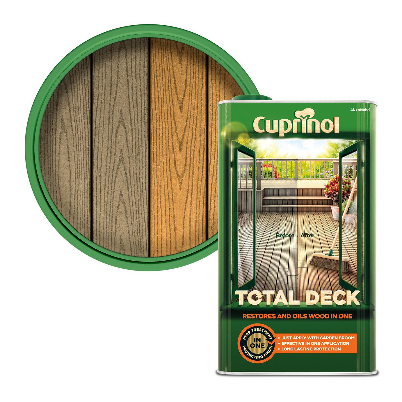 Cuprinol Total Deck Oil & Restorer 5L - Clear