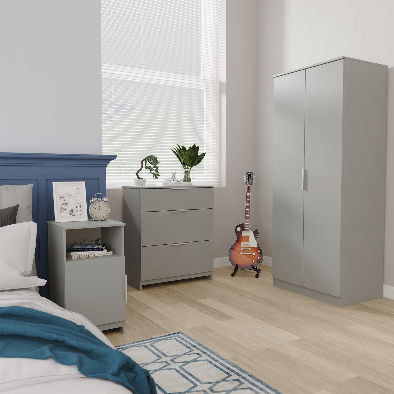 Welcome Orillia 3 Piece 2 Door Wardrobe Set