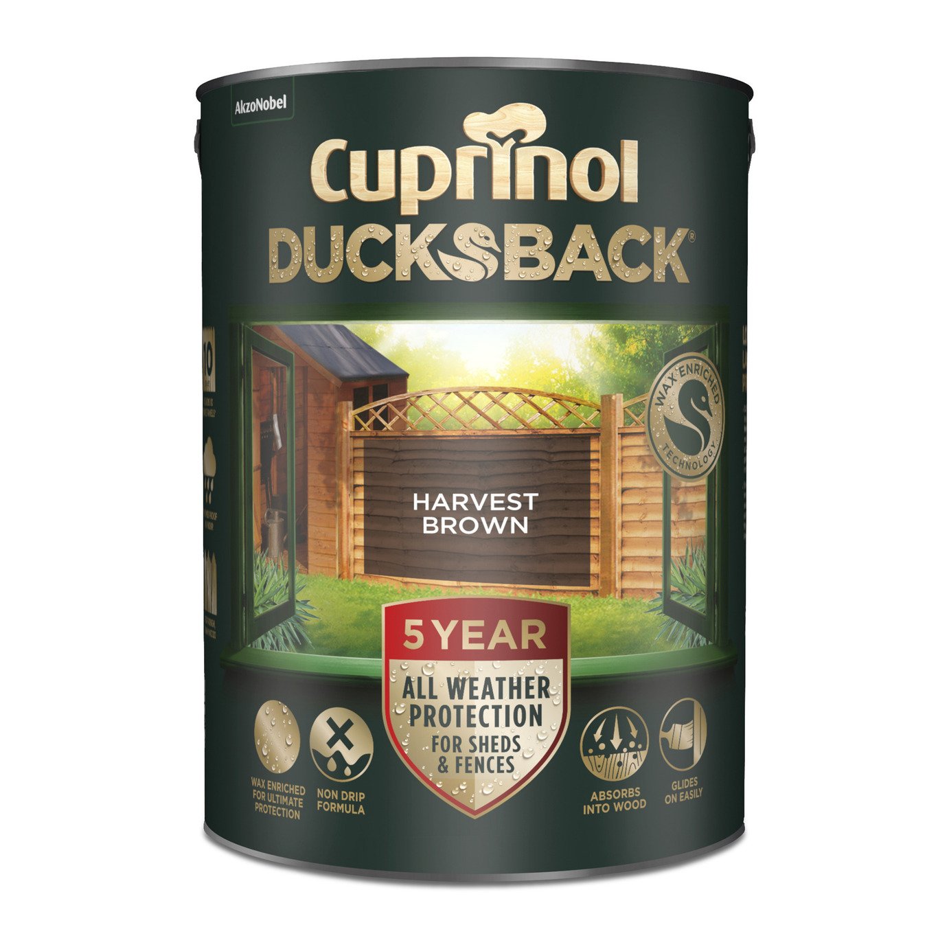 Cuprinol Ducksback Harvest Brown - 5L
