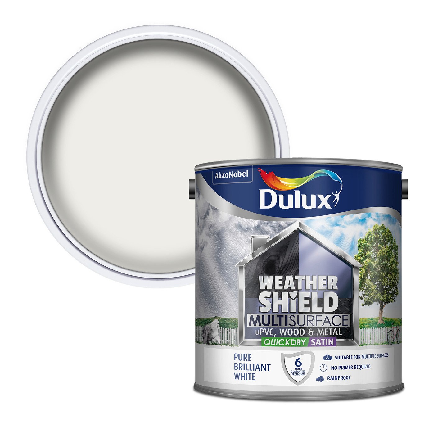 Dulux Weathershield Multisurface Pure Brilliant White - 2.5L