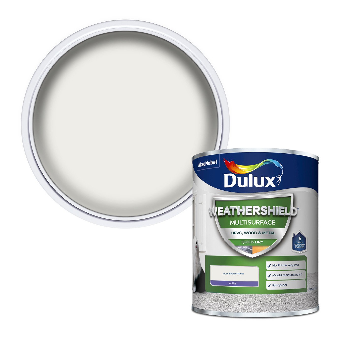 Dulux Weathershield Multisurface Pure Brilliant White- 750ml