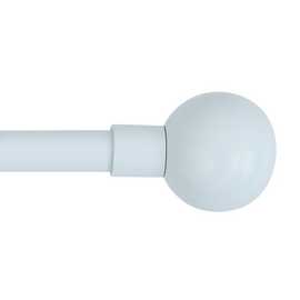 Home Essentials White Extendable Curtain Pole - 70cm - 120cm