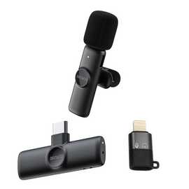 Deltaco USB-C Wireless Vlogging Microphone - Black