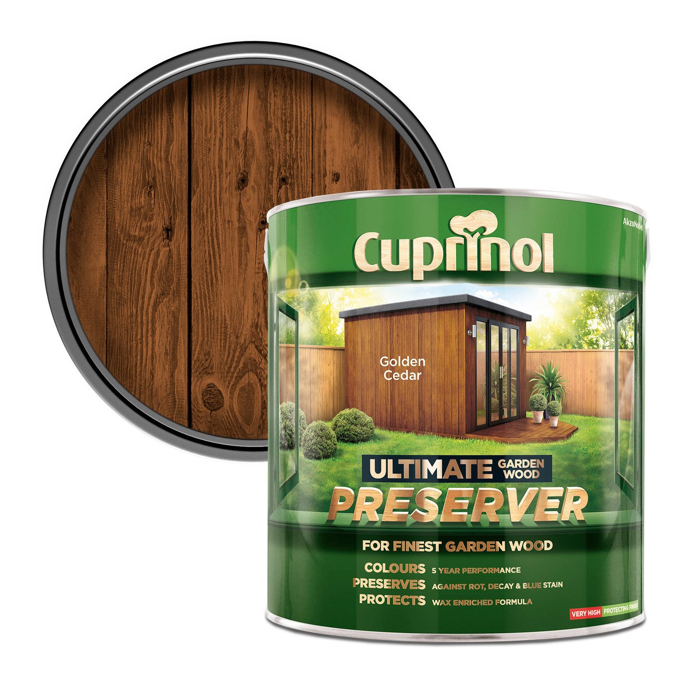 Cuprinol Ultimate Garden Wood Preserver Golden Cedar - 4L