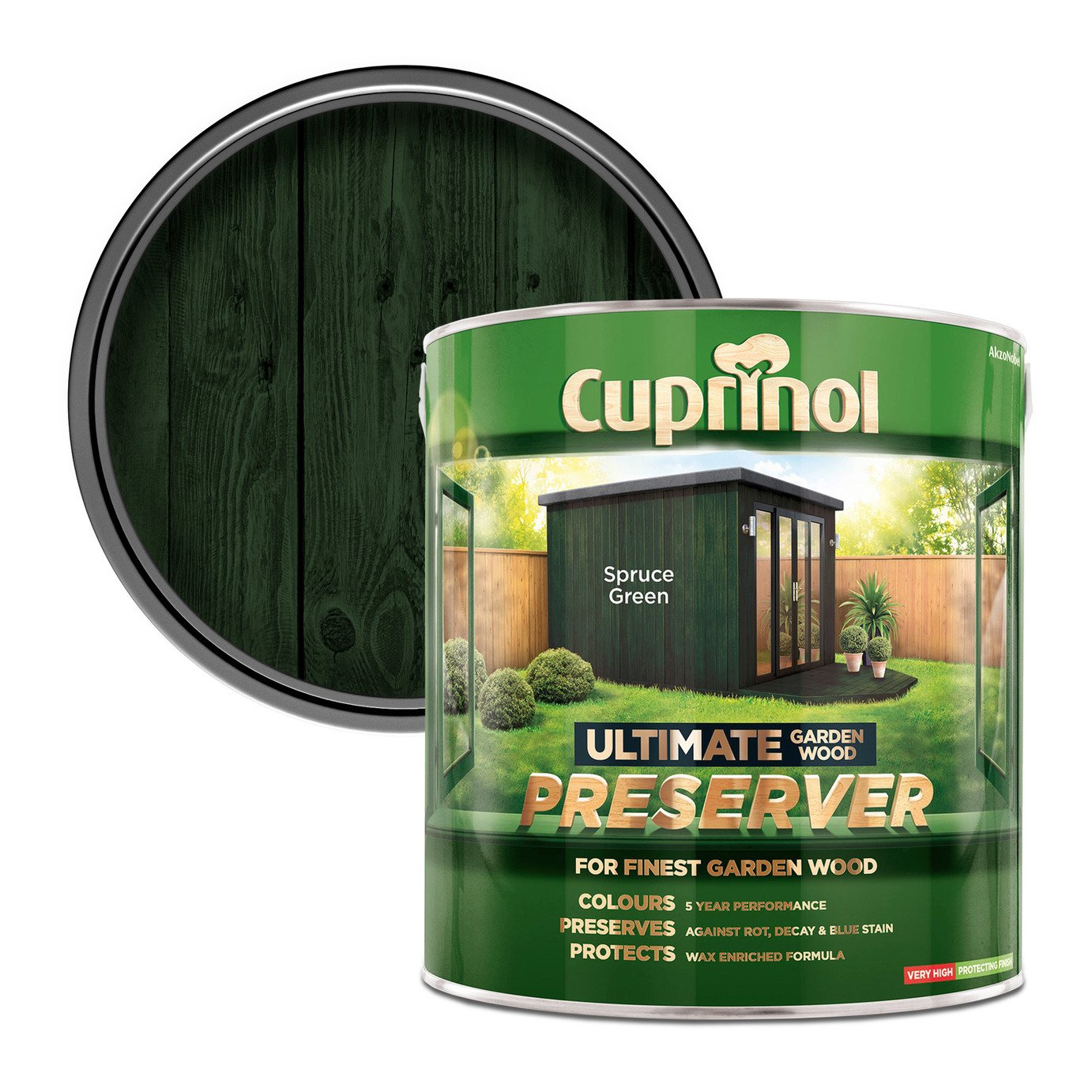 Cuprinol Ultimate Garden Wood Preserver Spruce Green - 4L