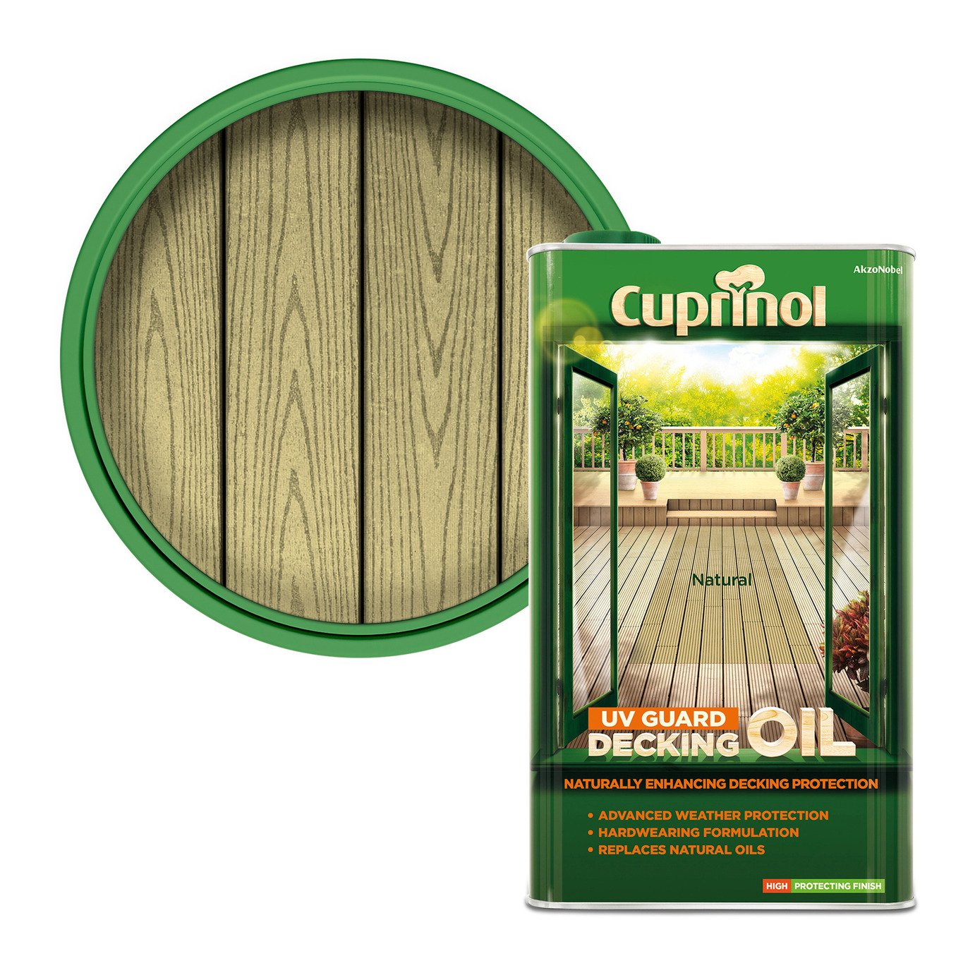 Cuprinol UV Guard Decking Oil Natural – 5L