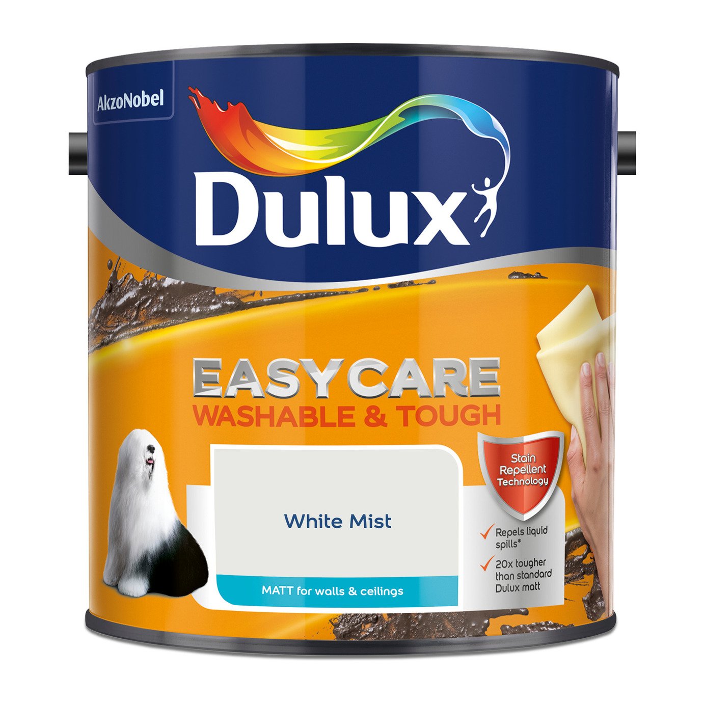 Dulux Easycare Washable & Tough Matt Paint White Mist - 2.5L