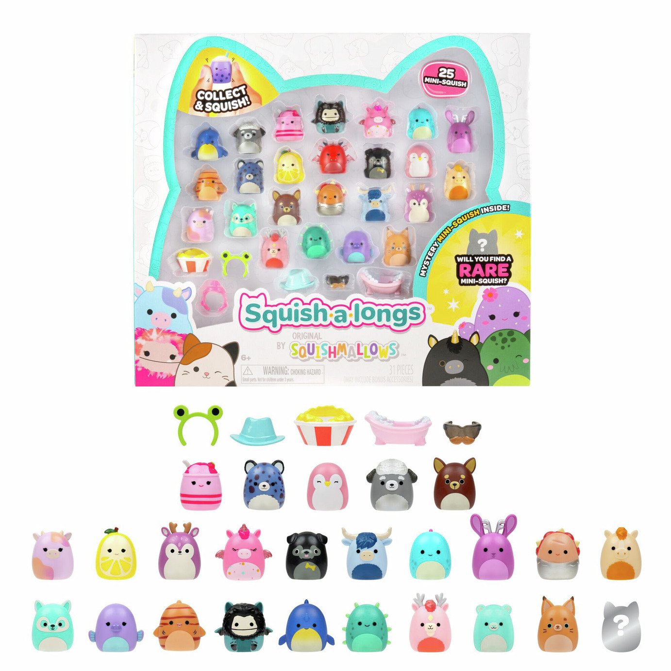Squish-a-longs Pack of 25 Collectible Figures