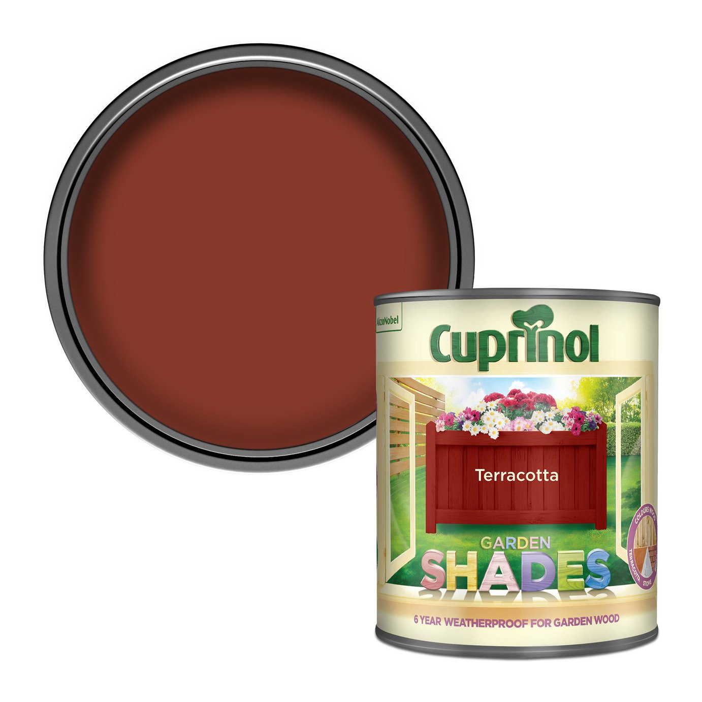 Cuprinol Garden Shades Matt Paint 1L - Terracotta