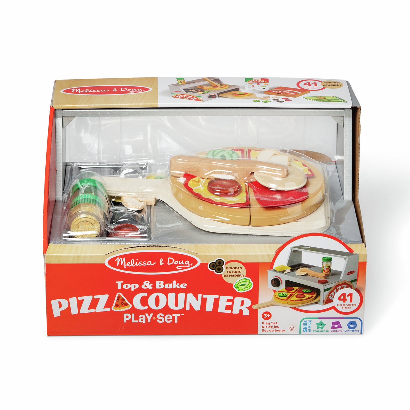 Melissa & Doug Wooden Pizza Counter Play Set