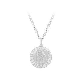 Men's Sterling Silver Personalised St. Christopher Pendant 
