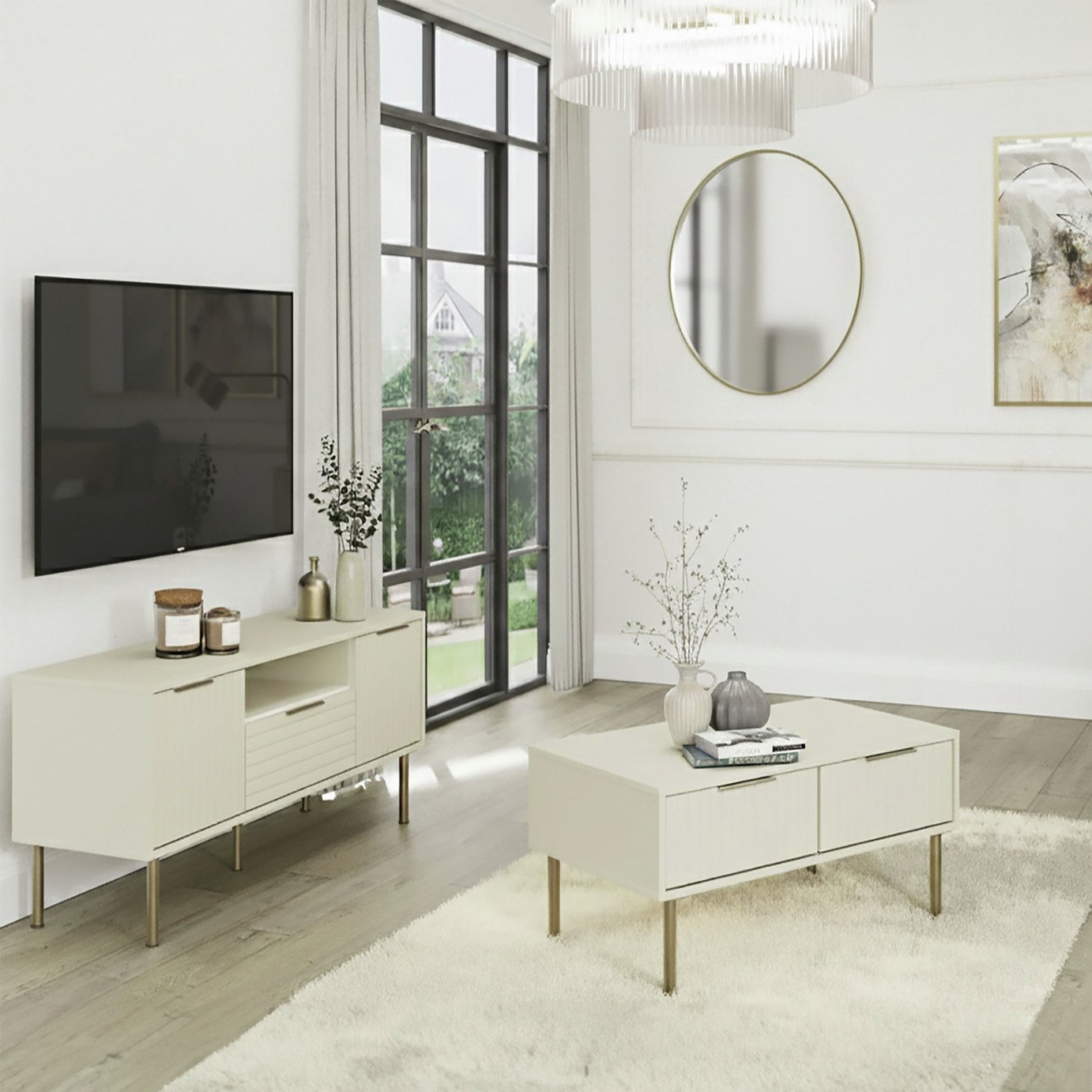 GFW Nervata Coffee Table and TV Unit
