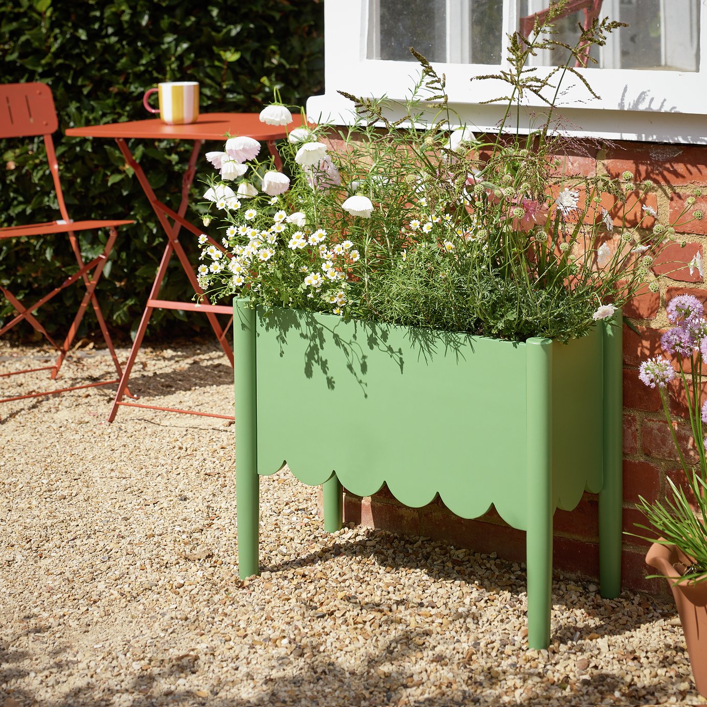 Argos Home Wooden Green Planter