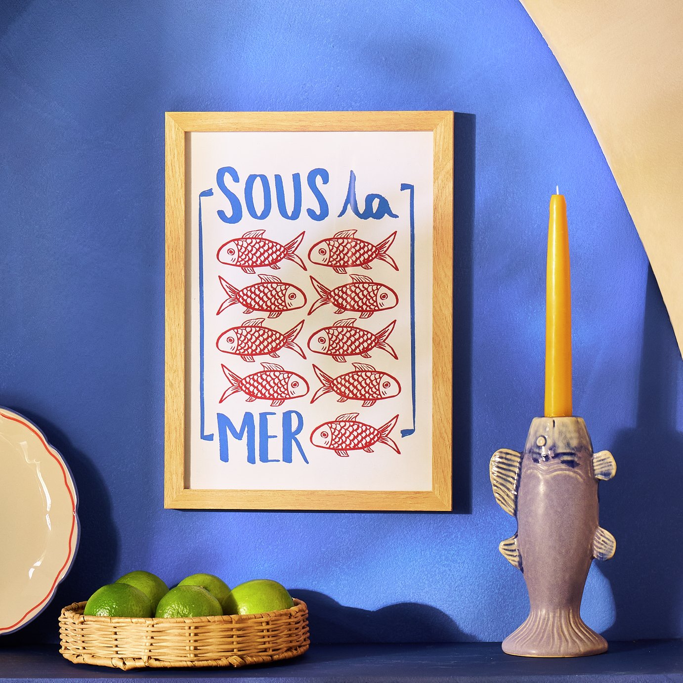 Argos Home Sous la Mer Framed Wall Art - A4 