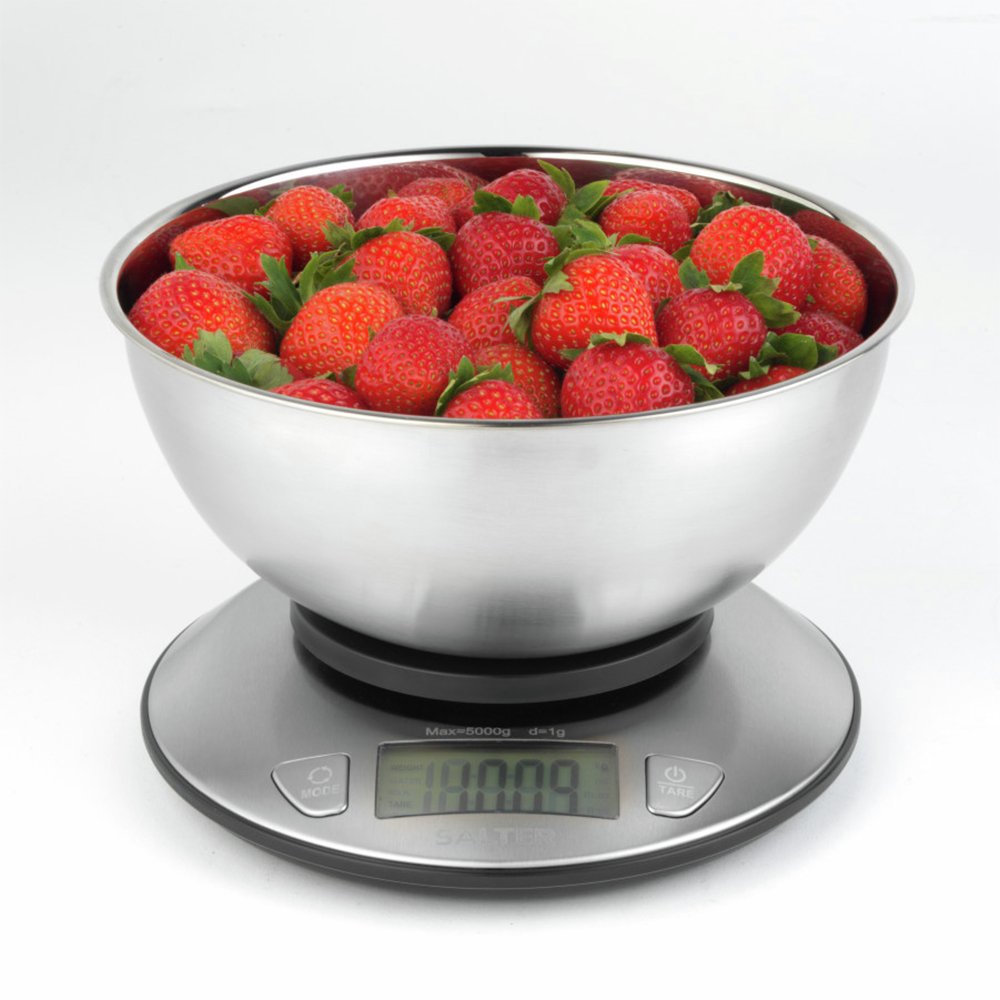 Salter Stainless Steel Digital Kitchen Scale with Bowl